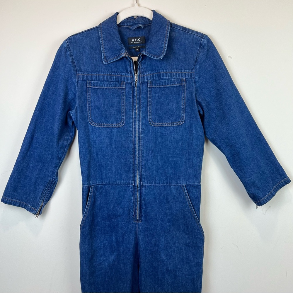 A.P.C. Combi Truck Jumpsuit in Indigo Women’s 36 FR/S US - Picture 5 of 16